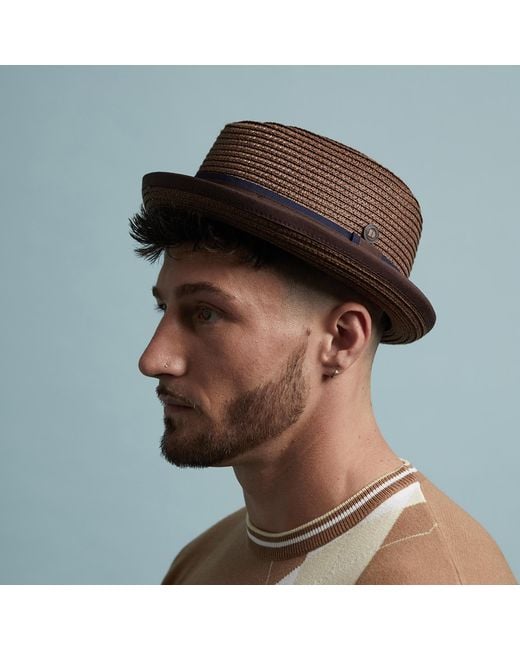 Dasmarca Hats Brown Dasmarca Durban Summer Diamond Crown Light Weight Breathable Porkpie Hat for men