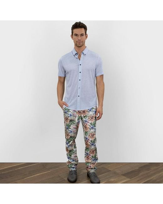 Lords of Harlech Blue Jack Colorful Floral Pumice for men