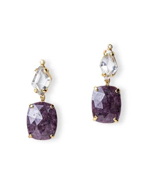 Golden Horn Jewellery Purple Helen Antique Gemstone Earrings