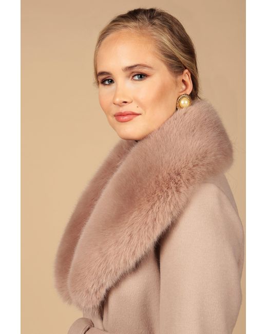 Santinni Pink Marlene Cashmere & Wool Coat