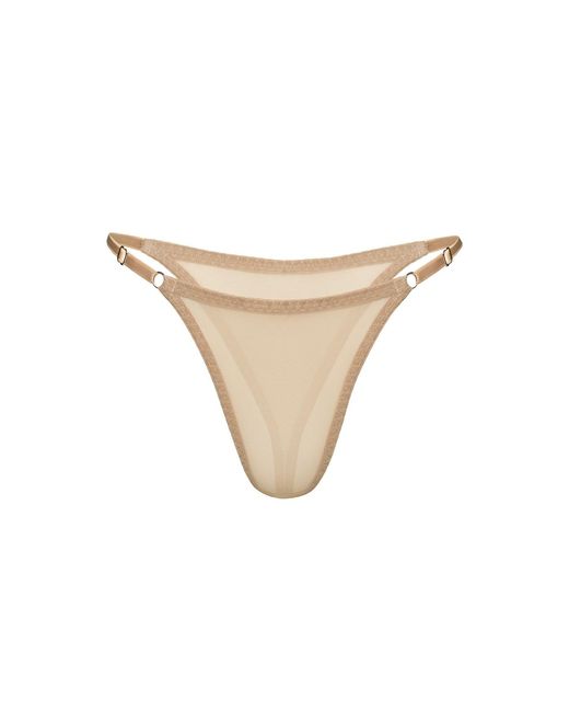 Daily Underwear Natural Neutrals Adjustable String Panties Base Nude