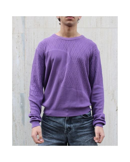 Maria Aristidou Purple Engraving Sweater for men