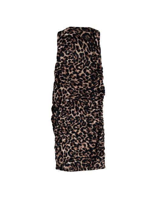 Circular Path Black Ruched Skirt