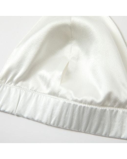 Soft Strokes Silk White Classic Pure Silk Bralette