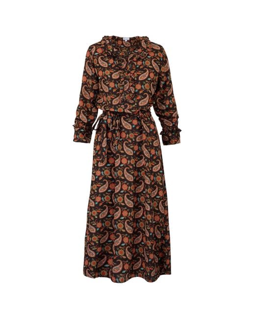 At Last Brown Meg Midi Dress