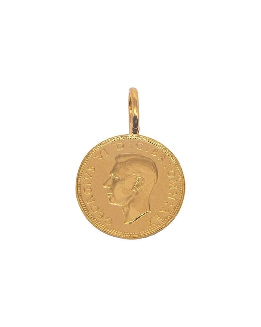 Katie Mullally Metallic Scottish Shilling Coin Charm & Chain for men