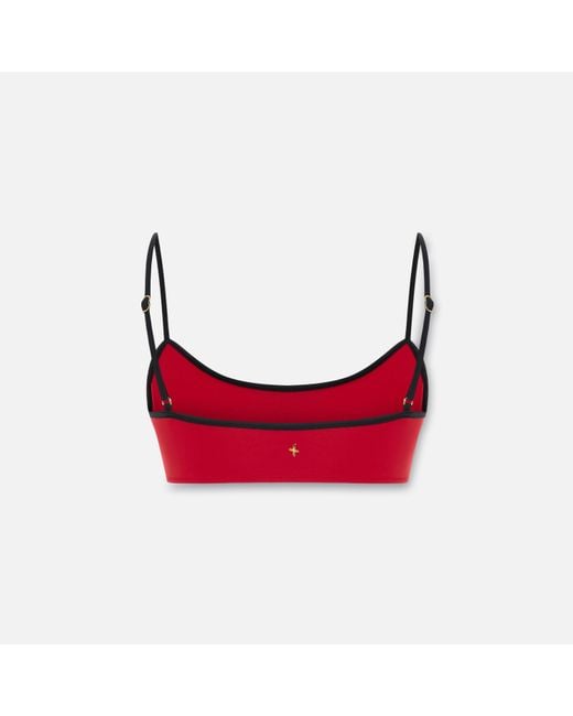 Pcfg Red The Solar Reflections Scoope Bikini Top