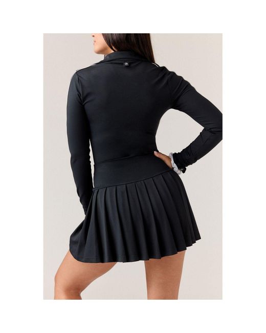 Goldie Byrd Black Long Sleeve Zip Front Bodysuit