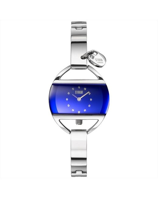 Storm Lazer Blue Charm Bracelet Watch