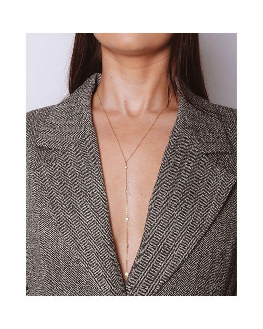 SET & STONES White Faye Lariat Necklace