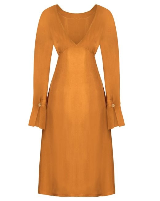 Sarvin Orange Mustard Dress