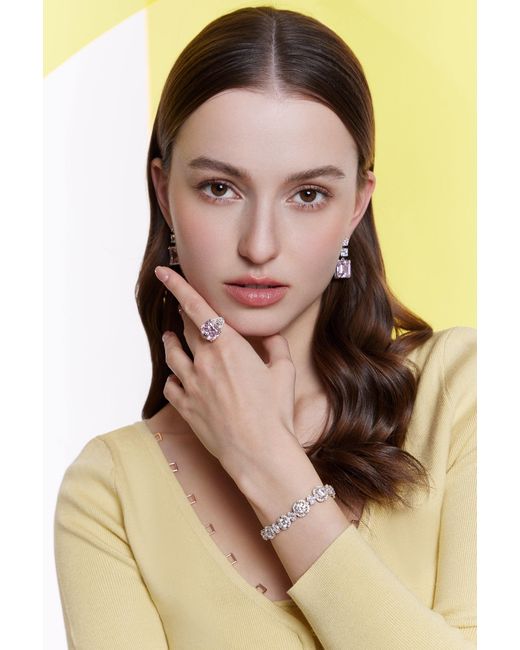 Arte Madrid Metallic Gemma Chunky Tennis Bracelet