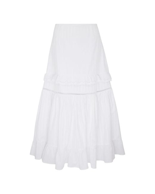 Lisa The Label White Cafe Society Plumsy Skirt