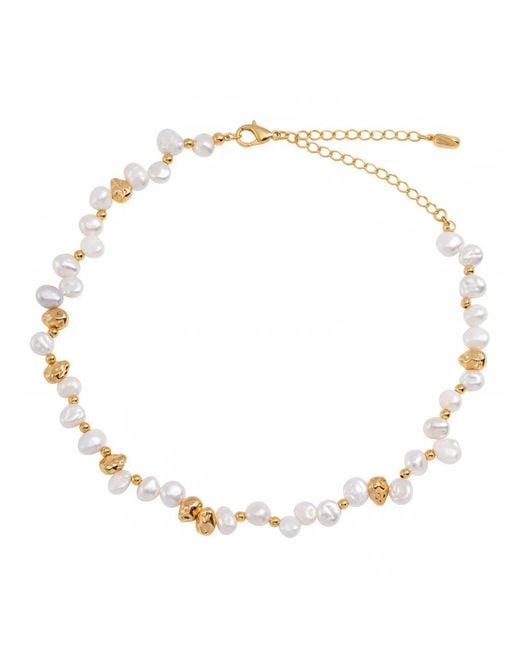 Angel Barocco Metallic Natural & Pearl Necklace