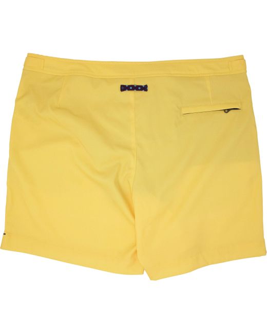 Lords of Harlech Yellow Pool Oxford Swim Short for men