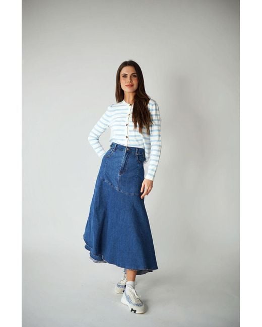 Lou&Up (Formerly Loup Clothing) Blue Striped Cardigan
