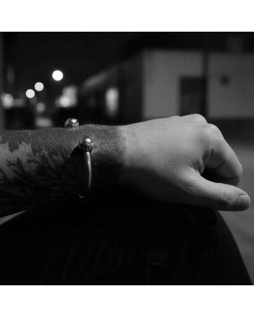 Tg-Jewellery by Tamara Gervasio Blue Solid Recycled Sterling Cuff Torque Bangle – Handcrafted Sterling for men