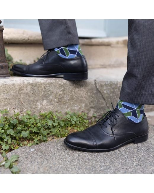 Peper Harow - Made in England Blue Organic Vertex Socks Bundle for men