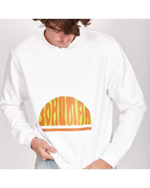 SOHUMAN White Tum Sustainable Sweatshirt