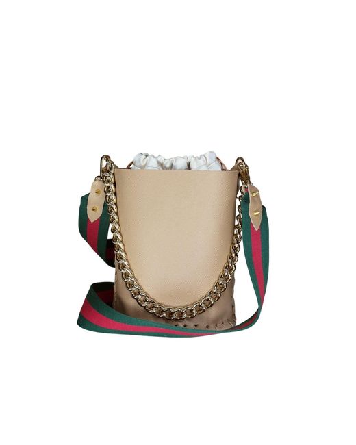 Ruj Heritage Natural Neutrals Bucket Bag Caffellatte