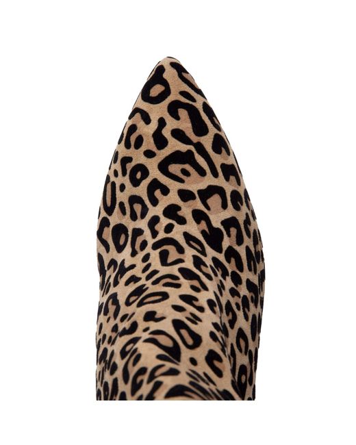 Beautiisoles by Robyn Shreiber Made in Italy Black Neutrals Tessa Animal Printed Suede Ankle Bootie Block Heel