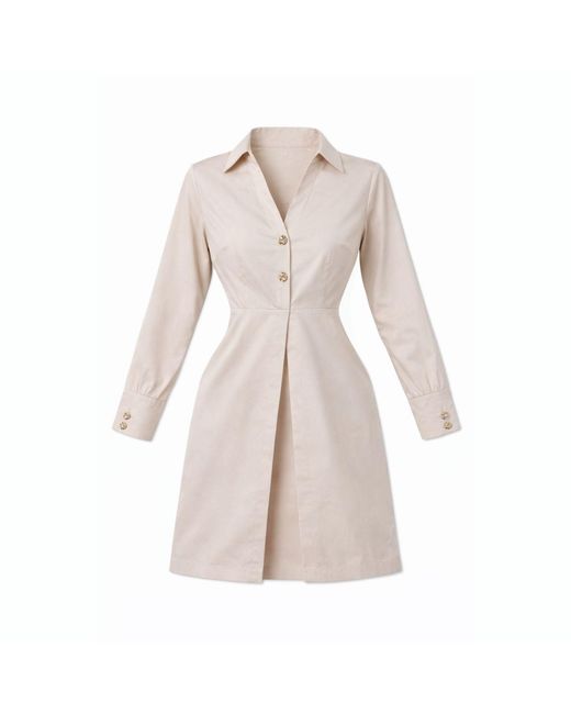 House of Gl Natural Neutrals Champagne Quartz Mini Dress