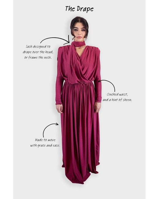 Rayan Purple The Drape Dress