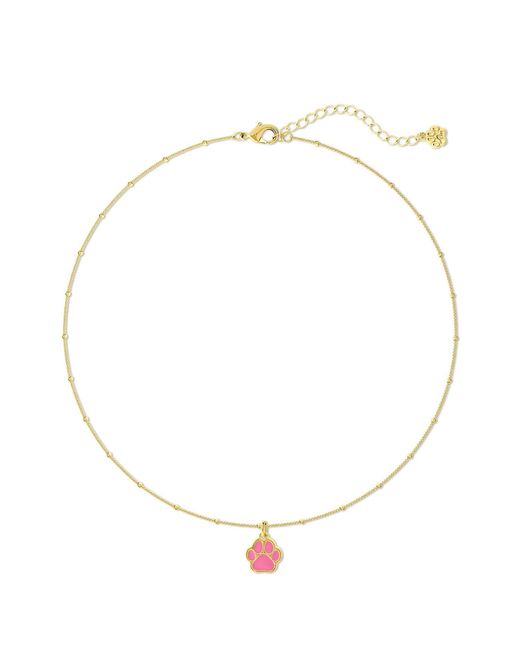 Cloud Haven Metallic Paw Print Choker Necklace