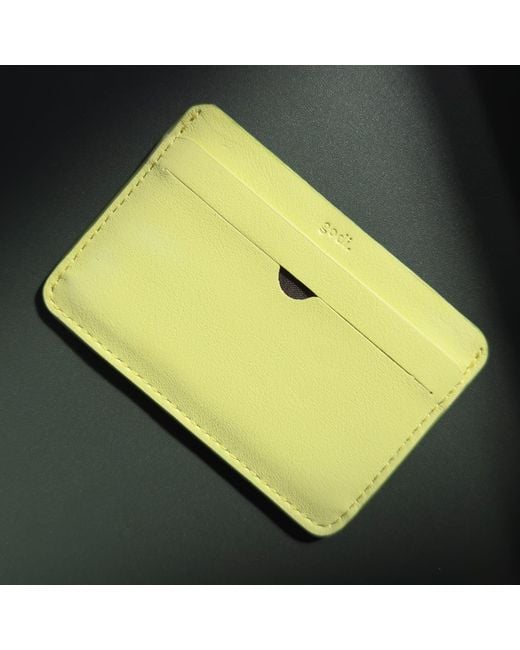 godi. Green Handmade Leather Cardholder