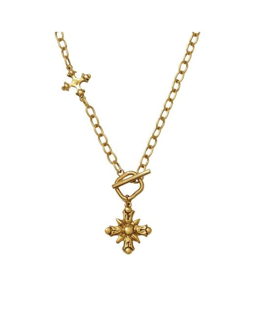 Alexie of Athens Metallic Solis Antique Toggle Necklace