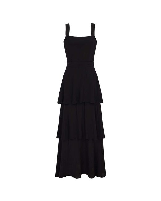 Polko Black Sia Convertible Tiered Dress
