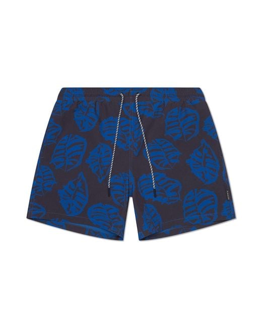 Playaluxe Blue Tulum Volley Swim Trunk Batik for men