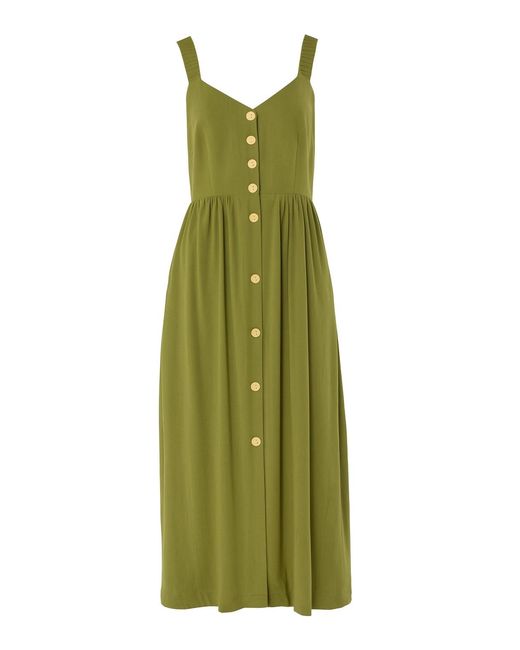 Louche Green Clover Linen Mix Sundress