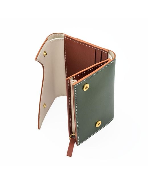 Absurde Green Mountain Off And Leather Trifold Wallet