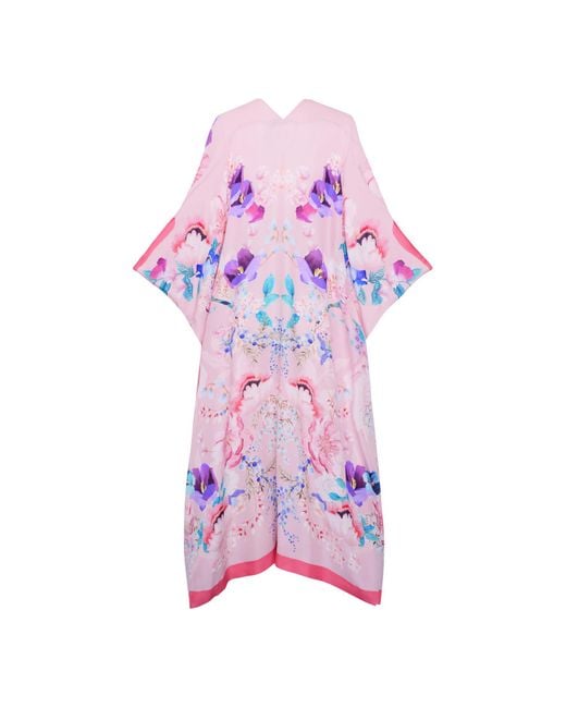 Meng Purple Silk Georgette Kaftan
