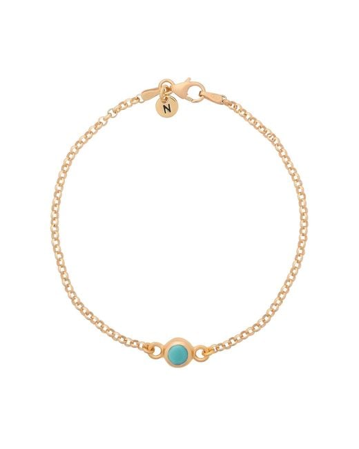 Nellou Jewellery Metallic Birthstone Gem Dot Bracelet Plated Sterling