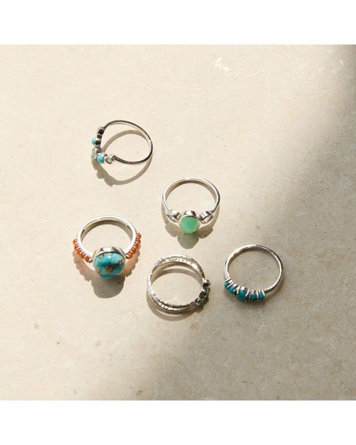 Zohreh Green Chrysoprase Moonstone Sterling Silver Ring