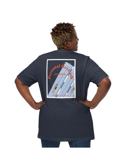 Anchor and Crew Blue Personal Best-Ish Swimming League Organic Cotton T-Shirt