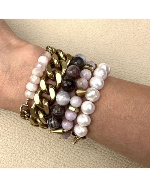 Rachel Nathan Metallic Remix: Faceted Botswana Agate