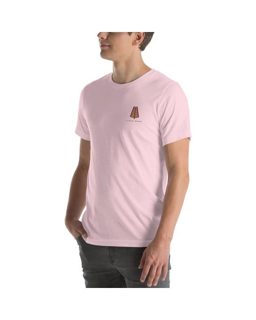 Anchor and Crew Pink Cotton Three Field Notes Organic Cotton T-Shirt for men