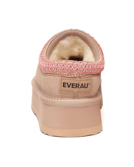 EverAu Australia Pink Wonga Leather Slippers