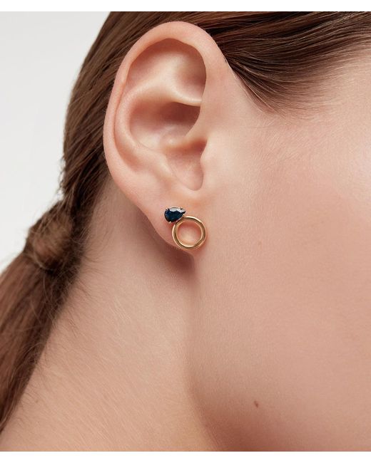 Onia Blue Sapphire Donut Studs