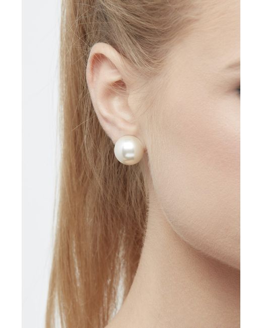 Emma Holland Jewellery White Half Pearl Clip Earrings