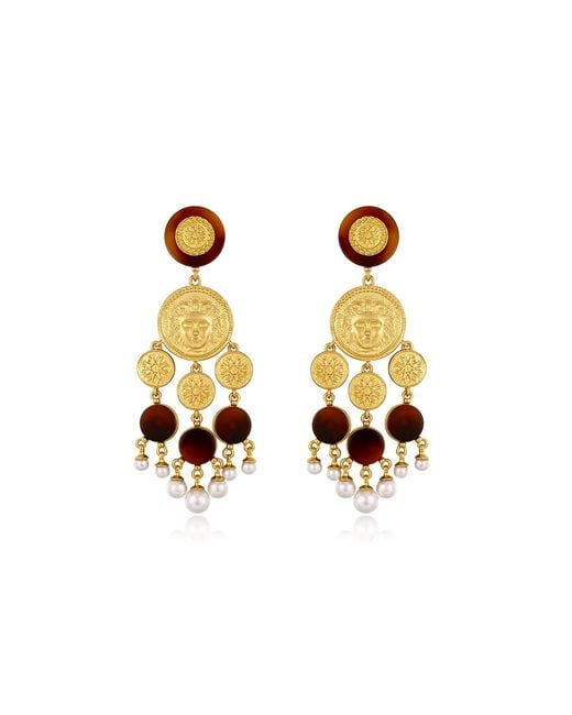 Retro Chic Metallic Retro Coin Tassel Earrings