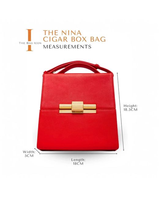 The Bag Icon Red The Nina Cigar Box Bag