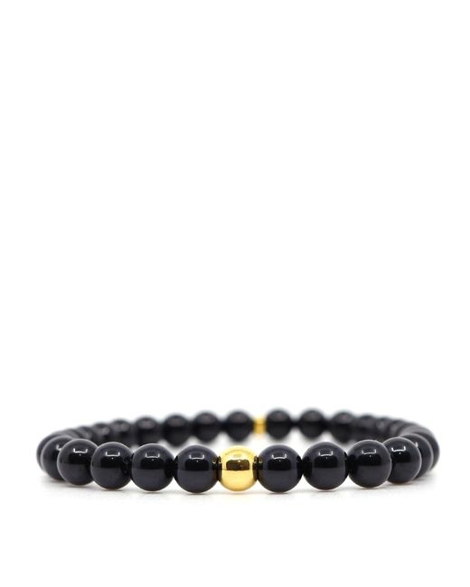 Shar Oke Black Spinel & 24K Pure Ball Bracelet for men