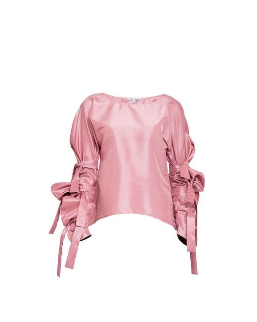Bianca Popp Pink Ribbon Wrapped Blouse