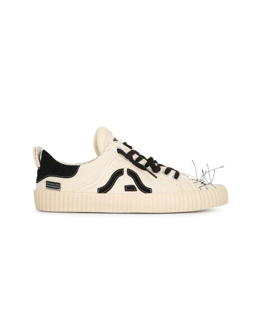 Springa | Unique Vulcanized Sneakers Italian Handmade White Neutrals Wavy Olona Naba Sneakers for men
