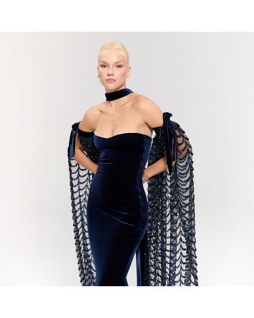 Nur Karaata Blue Hall Of Mirrors Gown