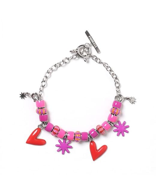 Pinnole Pink It's All Love & Games Charm Bracelet
